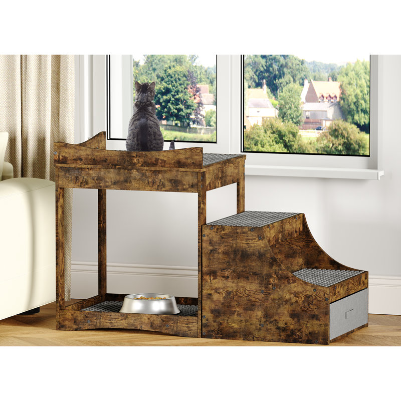 Dog window seat with stairs hotsell